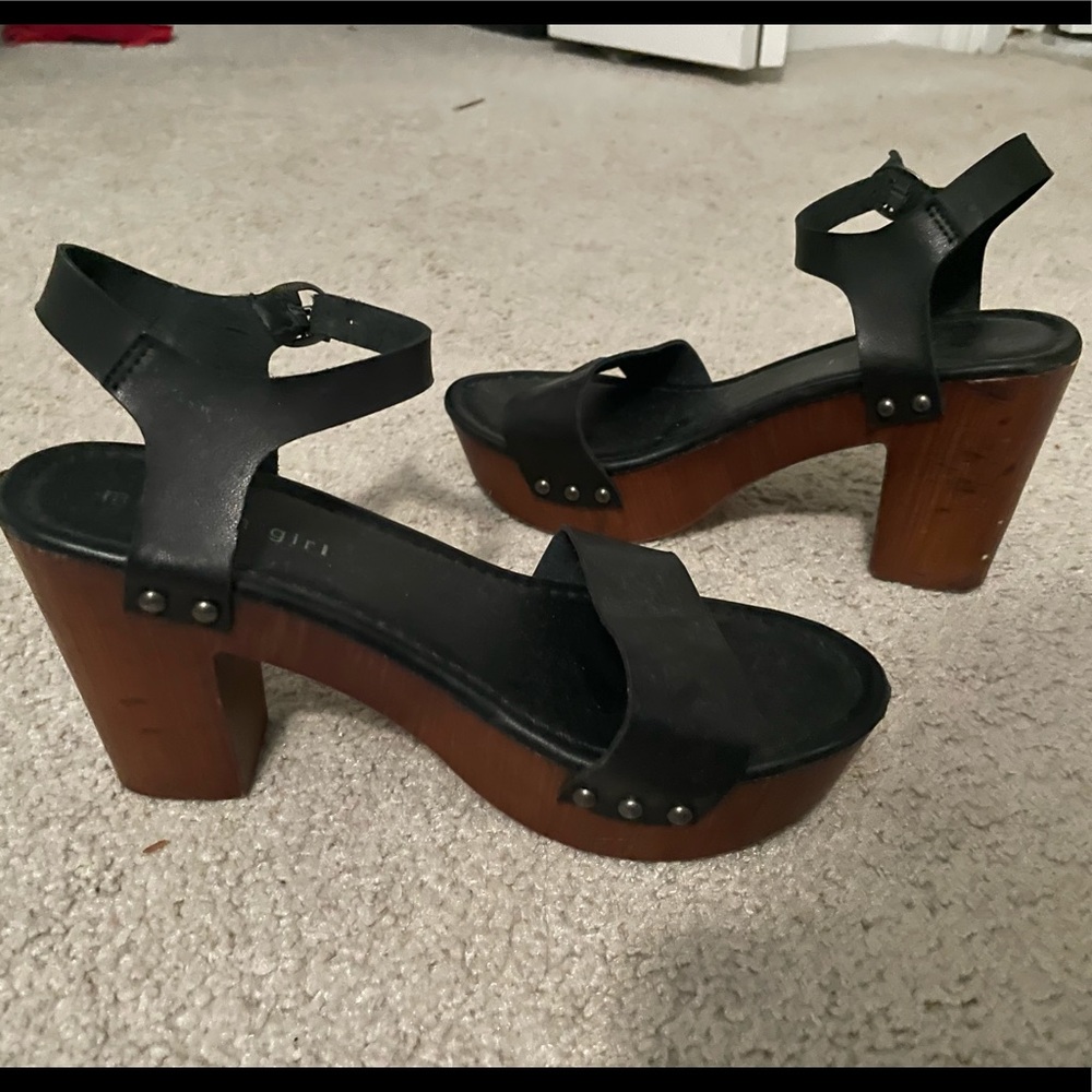 Madden Girl Black Chunky Heels